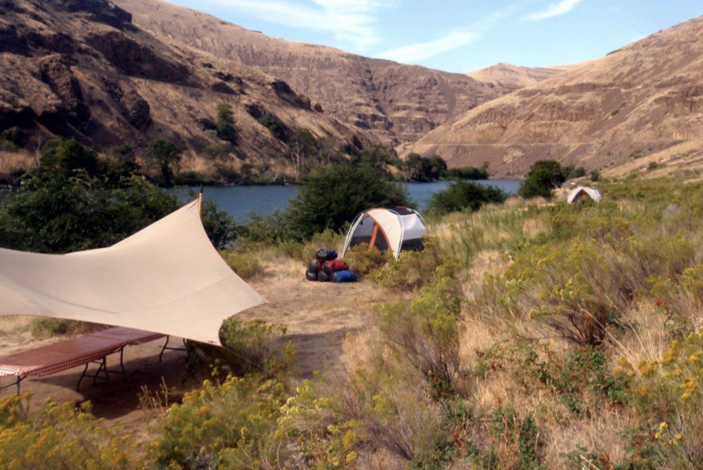 Safari-style fly-fishing camping site